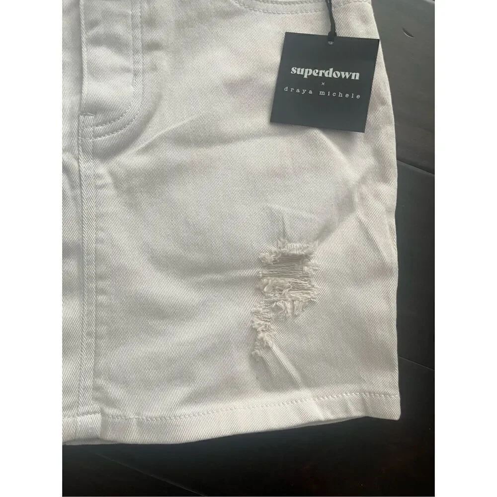 Superdown x Draya Michelle Solare Denim Mini Skirt NEW NWT